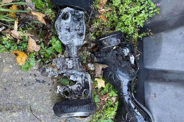 The hoverboard was destroyed