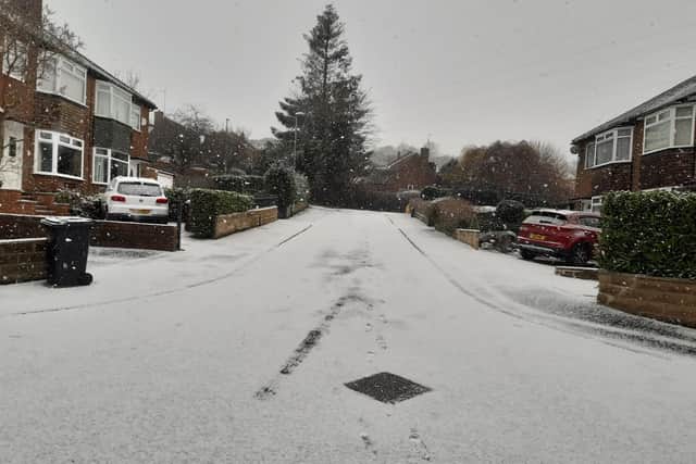 Leeds has been gripped by snow and ice as the city clears up in the aftermath of Storm Arwen.