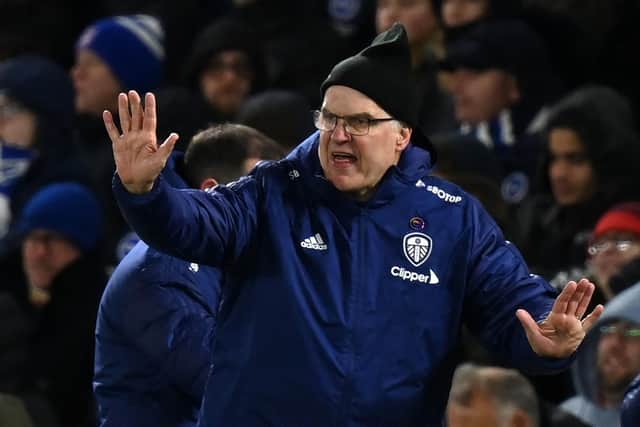BLAME ME - Marcelo Bielsa says Leeds United's inconsistency is his responsibility after a 0-0 draw at Brighton that seemed unlikely at half-time. Pic: Getty