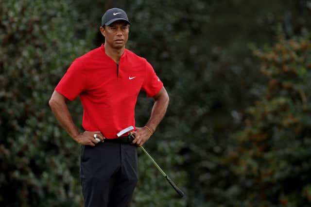 Tiger Woods stands on the 14th green during the final round of the Masters at Augusta in November last year. Picture: Jamie Squire/Getty Images
