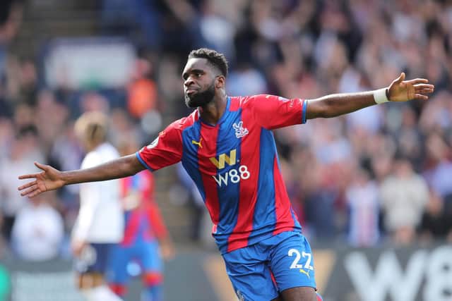 DANGER MAN: Crystal Palace striker Odsonne Edouard who is marginal favourite to score first in tonight's Premier League clash against Leeds United at Elland Road. Photo by Alex Morton/Getty Images.