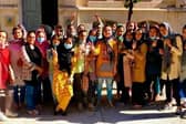 The Afghanistan women's youth development team, who train girls from underprivileged backgrounds. Pic: Hillgrove PR.