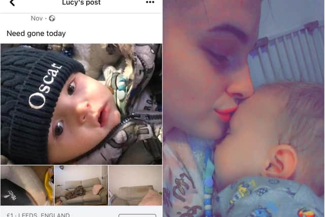 Lucy posted the pictures in a local Facebook group for items for sale last month