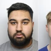 Asim Khan (left) and Jamie Fullalove were jailed for drug offences. Khan broke a police officer's leg after running him over as he was arrested.