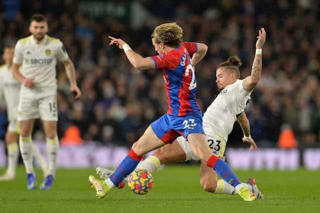Leeds United's Kalvin Phillips in action at Crystal Palace. Pic: Bruce Rollinson