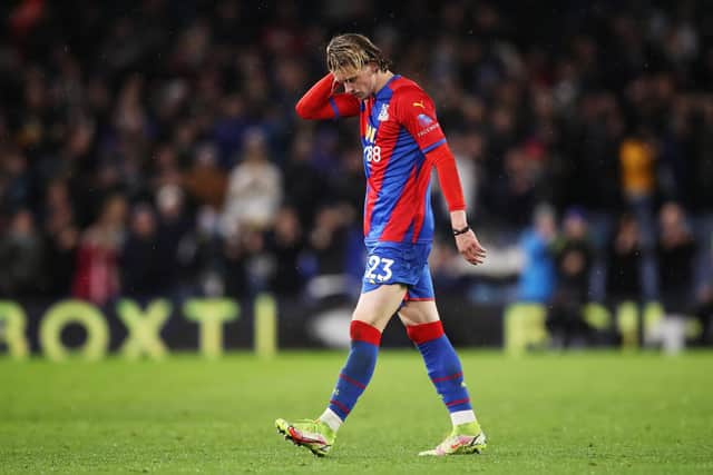 DISAPPOINTMENT: Crystal Palace's Chelsea loanee and former Whites target Conor Gallagher after Tuesday night's 1-0 defeat to Leeds United at Elland Road. Photo by George Wood/Getty Images.