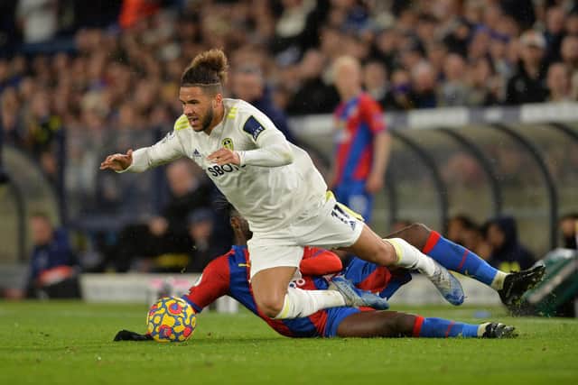 Leeds United's Tyler Roberts in action against Crystal Palace. Pic: Bruce Rollinson