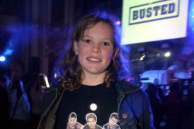 Pop band Busted concert at the Tower Ballroom, Blackpool. Gazette competition winner Sophie McGarry (13)
