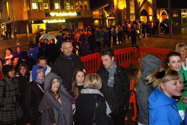 The queue wound its way along the pavement as JLS fans waited to get inside the Winter Gardens for the 2010 gig