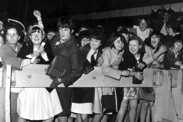 Crowds waiting for the Beatles at the ABC in 1964