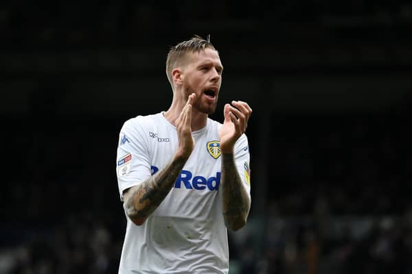 Leeds United defender Pontus Jansson applauds after the Whites' 1-1 draw with Brentford in October 2018. Pic: George Wood