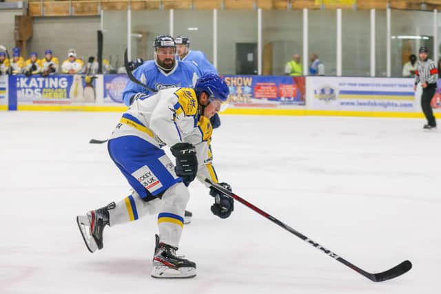 Leeds Knights were hoping to have Cole Shudra
back in their line-up to face Milton Keynes Lightning but he has been called up to the Elite League by Sheffield Steelers. Picture: Andy Bourke/Podium Prints