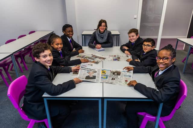 YEP reporter, Emma Ryan, joins the newspaper club which is one of several co-curricular offers at Trinity Academy Leeds.