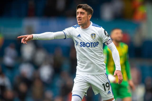 Pablo Hernández's final appearance for Leeds United. Pic: Bruce Rollinson.