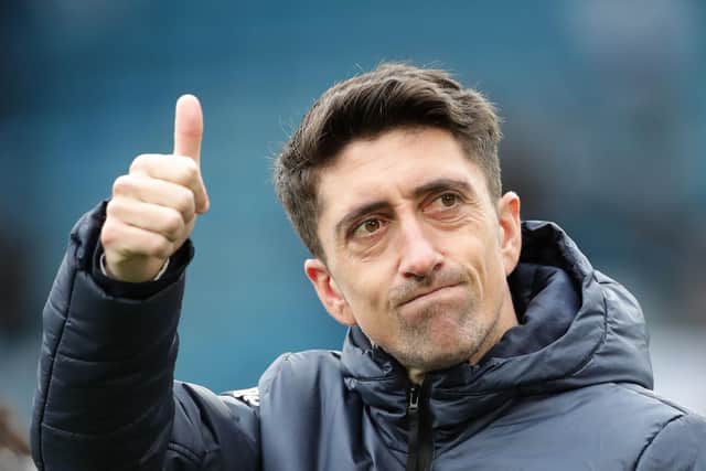 Pabloe Hernández bids farewell to Leeds United fans. Pic: Richard Sellers.