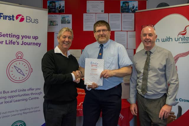 Paul Ackroyd has taken numerous courses in counselling, mental health and safeguarding enabling him to provide better support to vulnerable passengers who travel with him. Picture: First Bus.