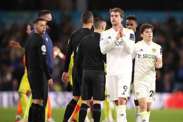 Leeds United's players salute the Elland Road crowd. Pic: Getty