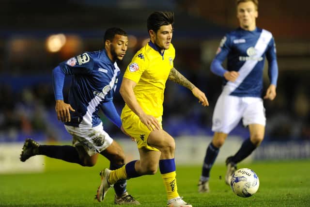 Leeds United youngster Alex Mowatt in action against Birmingham City. Pic: Bruce Rollinson.