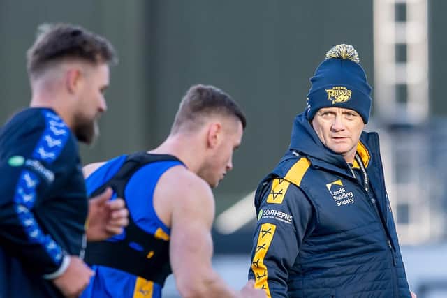 Leeds Rhinos head coach Richard Agar is delighted to have tied up Harry Newman's new three-year contract. Picture: Allan McKenzie/SWpix.com.