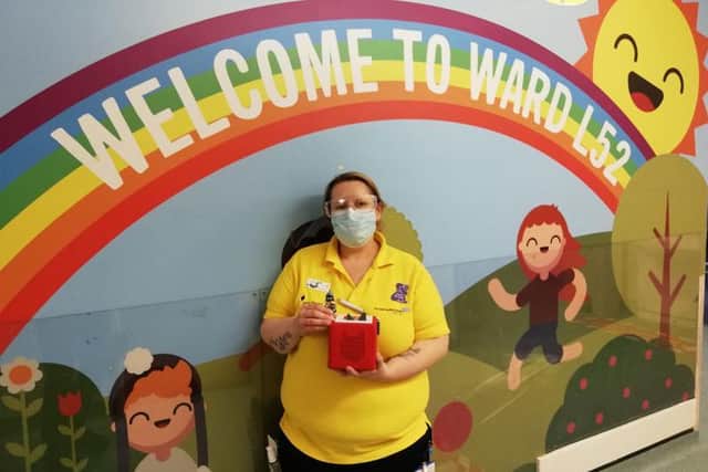 Play worker Claire on the ward with the Tonie Box