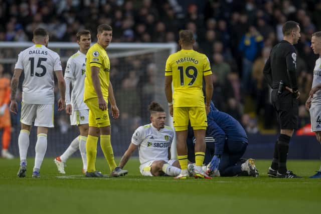 Leeds United fans are concerned about Saturday's Premier League trip to Chelsea without Kalvin Phillips. Picture: Tony Johnson/JPIMedia.