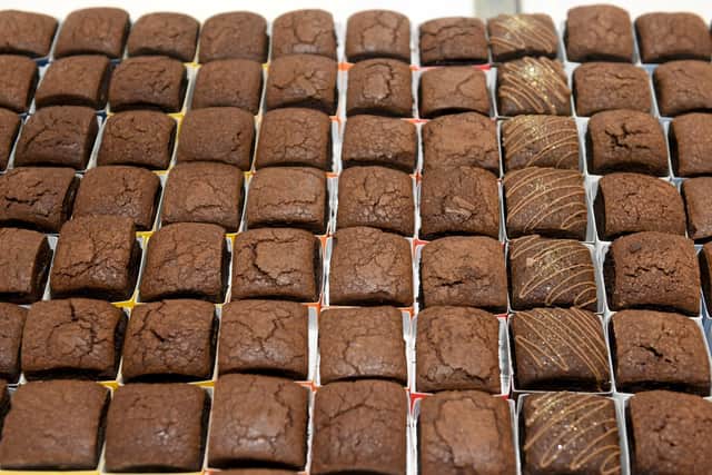 A selection of different flavoured brownies on display at the Victoria Gate shop (Photo: Gary Longbottom)