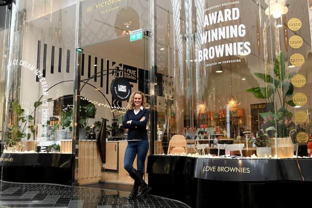 Chantal Teal, 48, the owner of Love Brownies, outside her flagship Leeds shop and cafe (Photo: Gary Longbottom)