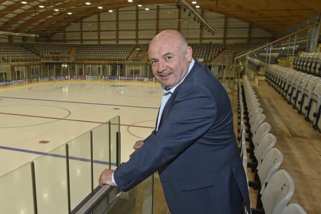 Leeds Knights' owner Steve Nell has seen crowds of over 1,200 at Elland Road already this season, but is hoping to break the 2,000 barrier for the second leg of the Autumn Cup Final against Swindon Wildcats on December 23. Picture: Steve Riding.