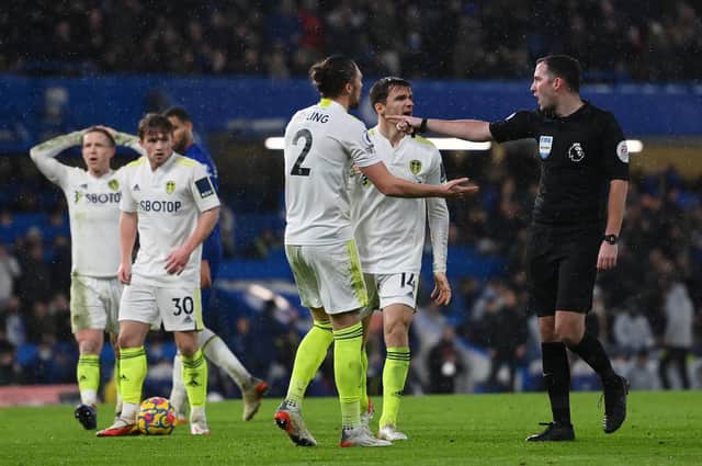 Leeds United fell to a 3-2 defeat at Chelsea in the Premier League. Pic: Getty