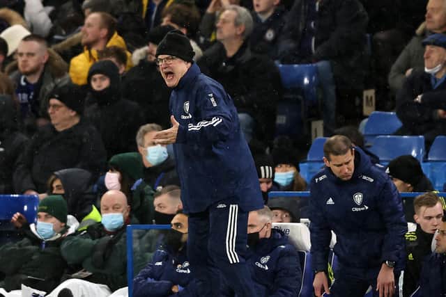 DESERVED MORE - Leeds United head coach Marcelo Bielsa saw a performance that deserved more than the 3-2 defeat they suffered at Chelsea. Pic: Getty