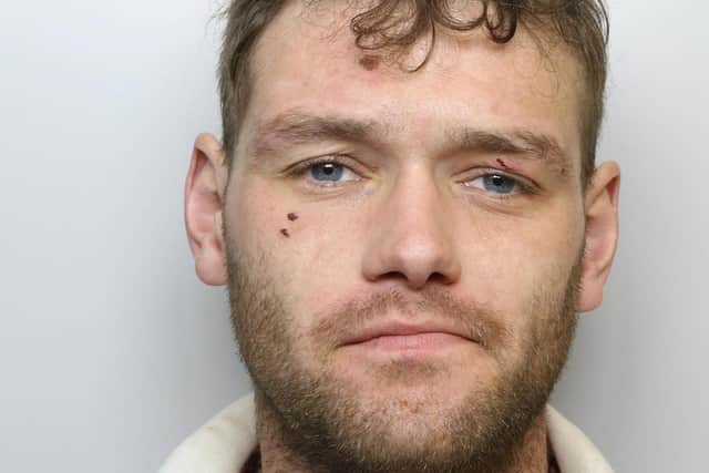 Callum Exley-McTaggart was given a three-year jailed sentence at Leeds Crown Court.