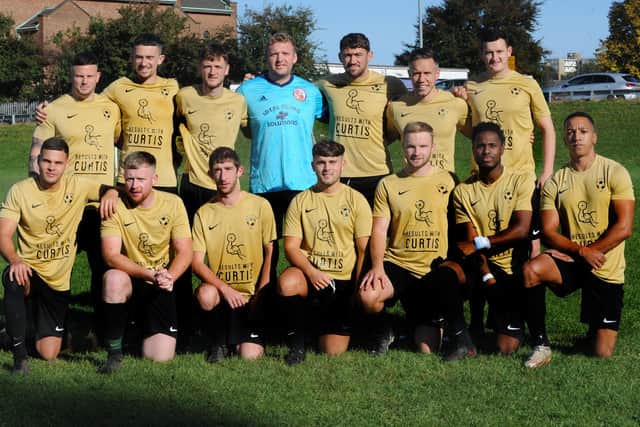Wykebeck  Arms of  the Leeds Combination Jubilee Premier Division who reached the semi-final of the Sanford Cup with a 2-0 win over Leeds Met FC. Back, left to right, Paul Spice, Bradley Hulme Reece Kay, Corey Hartford, Jordan Walker, Curtis Ryan, Liam Gallagher. Front: Taylor Starkey, Paddy Gallagher, Josh Cappitano, Toulson Wetherald, Dylan Prust, Austin Okore, Elliot Harris. Picture: Steve Riding.
