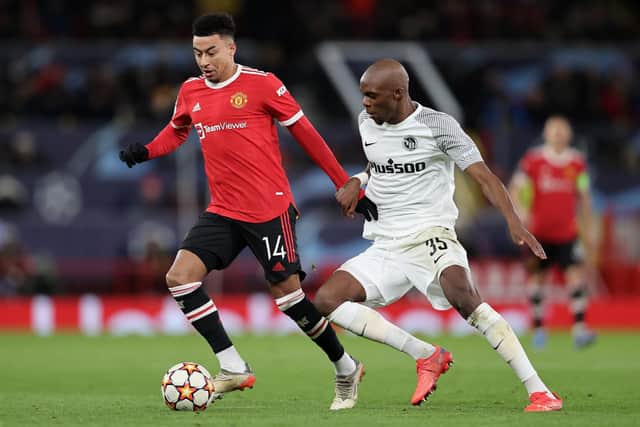 Jesse Lingard in Champions League action for Manchester United against BSC Young Boys. Pic: Clive Brunskill.