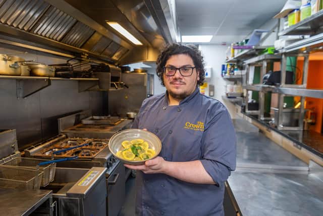 Fabio Giuliano, 29, is the head chef at The Crown at Boston Spa (Photo: James Hardisty)