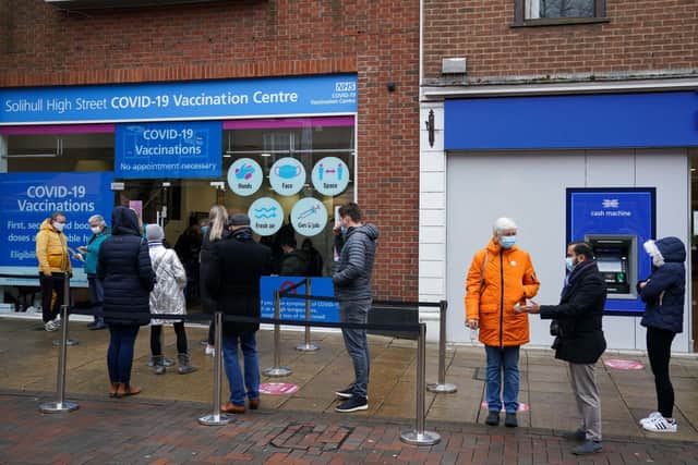 It has been advised that people book ahead in order to avoid the large queues now forming outside vaccine centres and pharmacies.