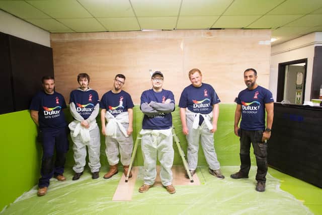 Volunteers involved in a project to transform Hunslet Green Community Sports Club.