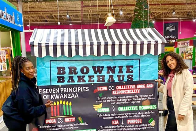 Organiser Dionne Edwards pictured with Francesca Rogers from Browniebakehaus