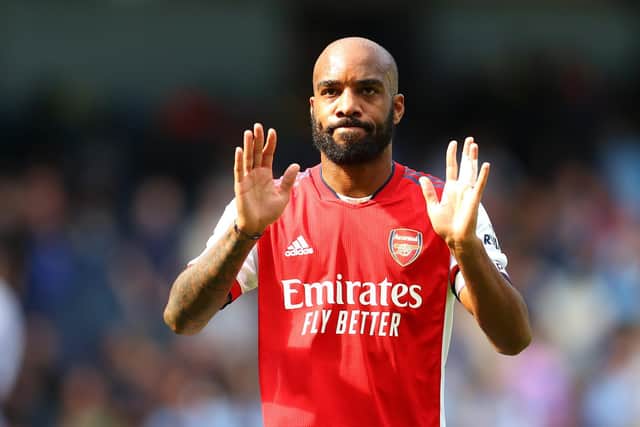 CHIEF THREAT: Arsenal's French forward Alexandre Lacazette, above, is favourite to score first in Saturday evening's Premier League clash against Leeds United at Elland Road. Photo by Catherine Ivill/Getty Images.