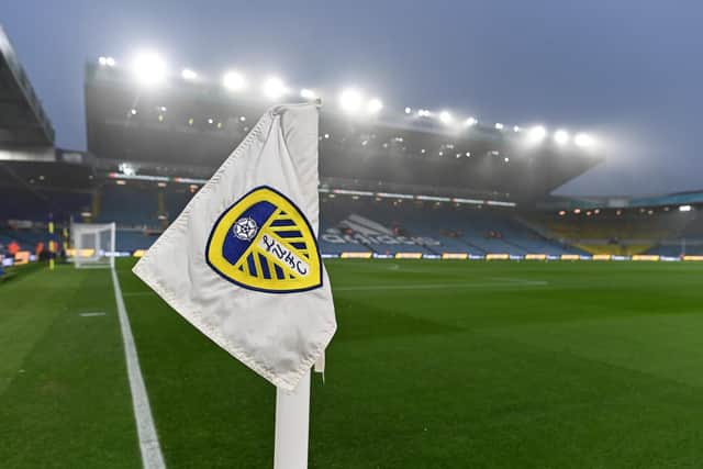 Elland Road under the lights ahead of kick-off against Arsenal on Saturday. Pic: Bruce Rollinson.