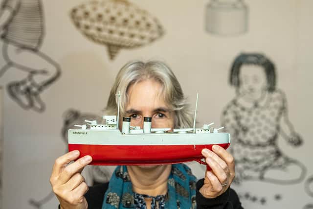 A model warship Grenville, made by Sutcliffe Pressings in Horsforth in the 1930's (Photo: Tony Johnson)