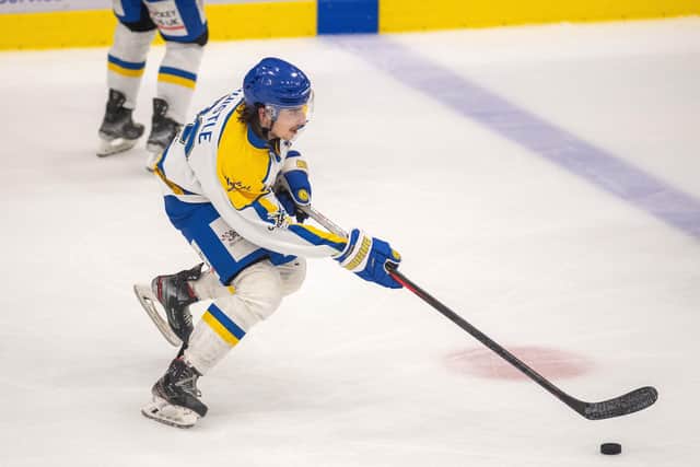 Brandon Whistle enjoyed another profitable weekend, scoring three goals and two assists in two games against Basingstoke Bison. Picture: Bruce Rollinson