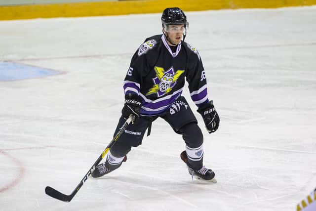 Ben Solder, in action for Manchester Storm during the Elite Series earlier this year. Picture: Mark Ferriss/EIHL.