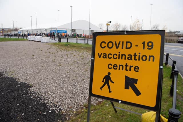 The Covid vaccination centre at Elland Road. Pic: James Hardisty