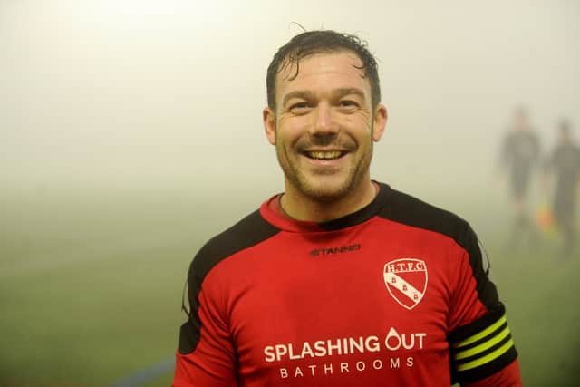 Horbury Town captain Matty Johnson scored both goals in the West Yorkshire League Premier Division leaders' 2-1 win at Headingley. Picture: Steve Riding.
