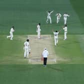 KILLER BLOW: Australia celebrate as Jhye Richardson takes the final wicket of England's James Anderson to win the second Ashes Test in Adelaide. Picture: Jason O'Brien/PA