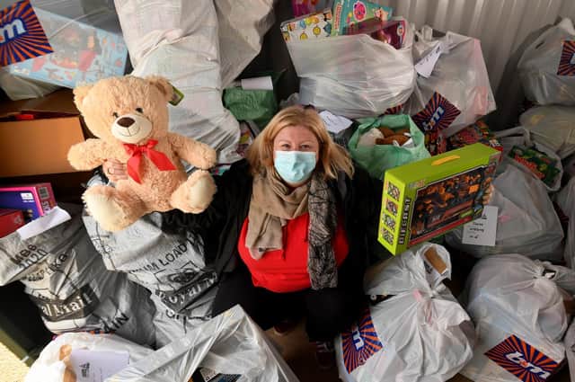 Pulse 1 charity manager Lisa Sullivan celerbrates the successful 2021 Mission Christmas toy appeal.

Photo: Simon Hulme