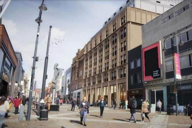 An artist's impression showing what the new House of Fraser site could look like.