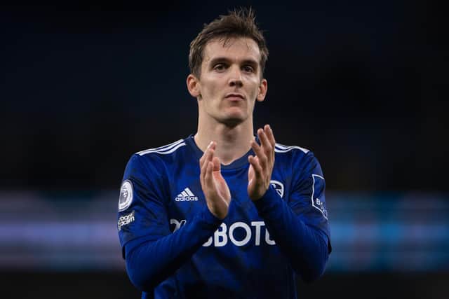 Leeds United defender Diego Llorente missed the Arsenal clash after testing positive for coronavirus. Pic: Visionhaus.