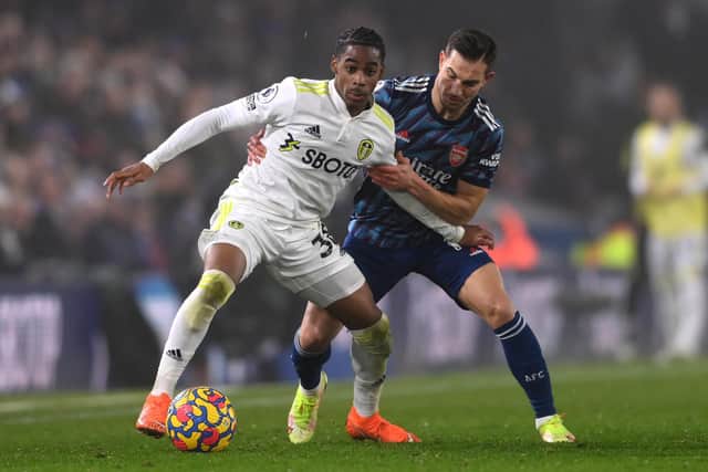EMERGING TALENT - Crysencio Summerville got his first Premier League minutes for several weeks when he replaced Jack Harrison in Leeds United's game against Arsenal. Pic: Getty