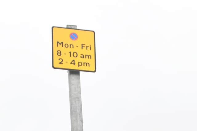 A sign on Ringway outlining the new parking restrictions.

Photo: Gary Longbottom.